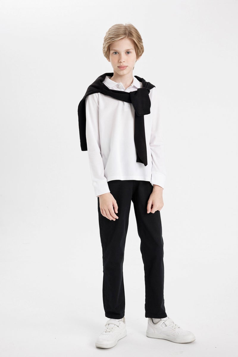 ديفاكتو بنطلون مدرسة جبردين اولادي أسود مستقيم الساق - Image 4